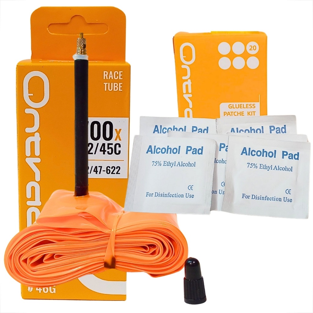 Kit Reparo Pneu Bicicleta Remendo Bike Reparo Câmara De Ar Aro 700 Speed Conserto 700x32 700x45 Válvula Presta Bico Fino 48mm 6 Remendos Para Câmara De TPU Bicicleta 6 Lenços Umedecidos Cicloviagem Cicloturismo Kit Emergência Pedal Competição Passeio