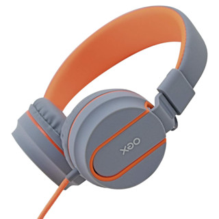 Fone De Ouvido Com Microfone Oex Neon Hs106 Cinza E Laranja