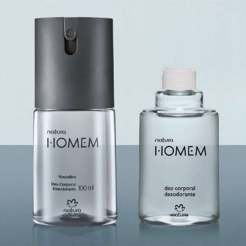 Kit Desodorante Corporal Natura Homem com Refil - 2 un. de 100 ml