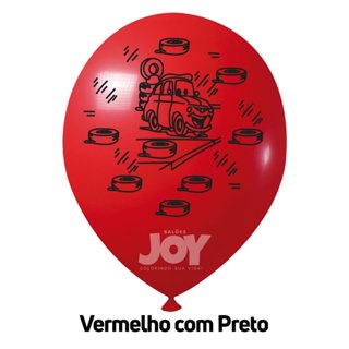 Balão Estampado CARROS Relâmpago festa, Aniversário Joy Balões - 25 unidades