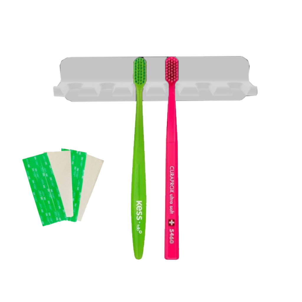 Suporte Escovas De Dentes De Mesa Prático Fácil Banheiro Limpeza — Branco