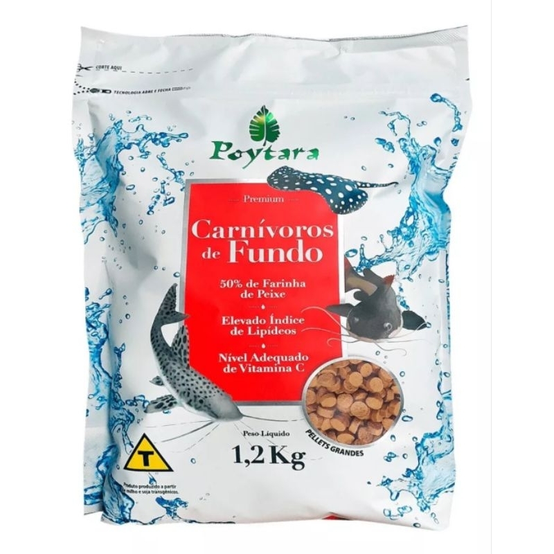Poytara Carnivoros Fundo 1,200 kg Pellet Grande