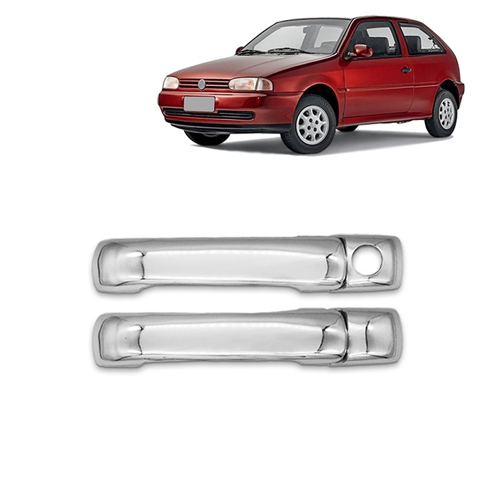 Aplique Capa Maçaneta Croma Gol Bola Parati Saveiro G2 Golf 95 99 2 portas