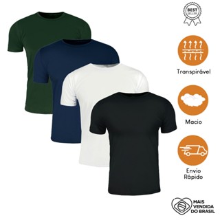 Kit 4 Camisetas Masculinas Premium Básicas