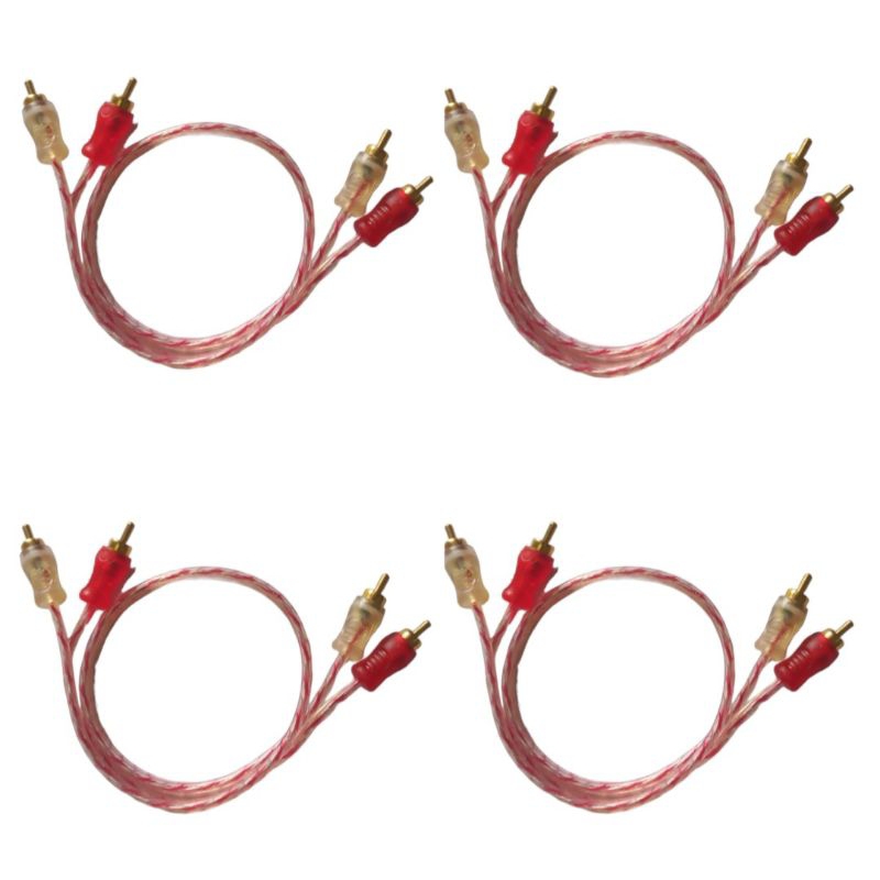 kit 4 cabos rca injetado 0.5 metro