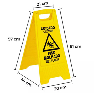 Cuidado Piso Molhado - Placa sinalizadora na PROMOÇÃO .