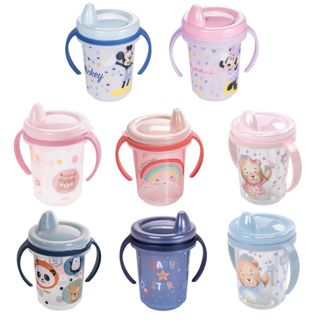 Copo De Treinamento Para Bebe Com Alça Disney 330ml BPA Free Oferta Mickey Minnie em Oferta na Shopee