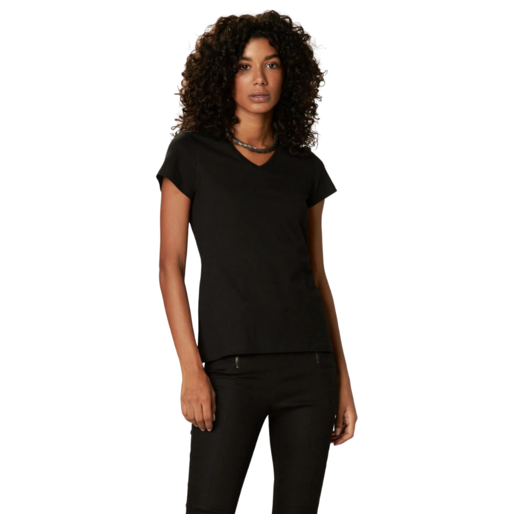 Baby Look Blusa Feminina Gola V Malwee Original 100% Algodão Básica Lisa Uso Casual Blusinha em Oferta na Shopee