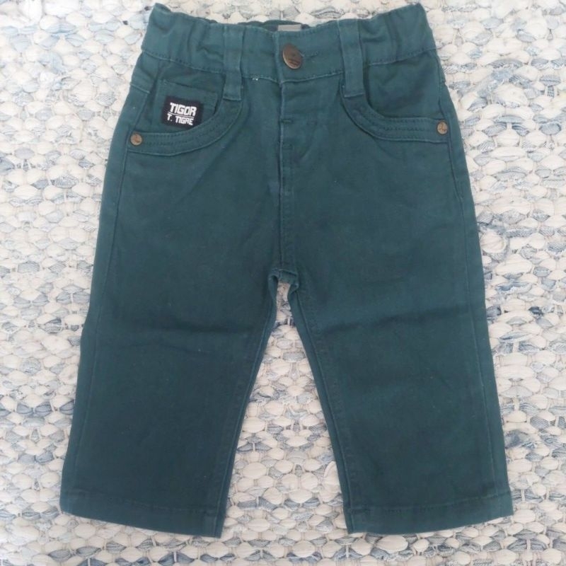 Desapego! Calça Tigor T. Tigre para bebê de 9 a 12 meses.
