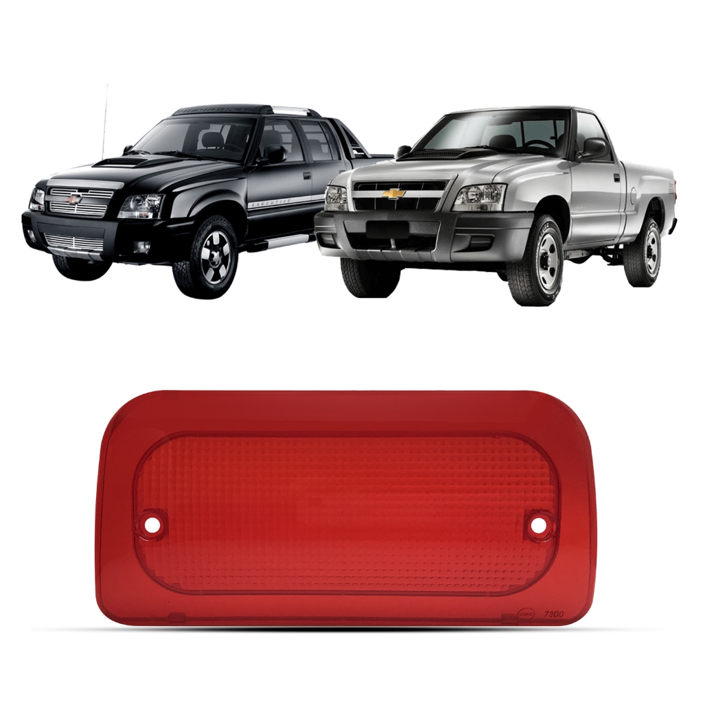 LENTE BREAK LIGHT LUZ DE FREIO VERMELHA GM CHEVROLET S10 1995 1996 1997 1998 1999 2000 2001 2002 2003 2004 2005 2006 2007 2008 2009 2010 2011