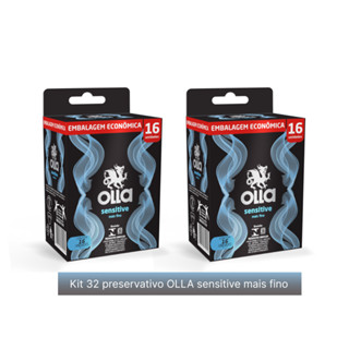 Preservativo Olla Sensitive Mais Fino 2 Caixas C/16 Unidades