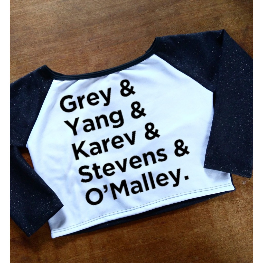 Cropped de Greys Anatomy Nomes - Moletom Feminino
