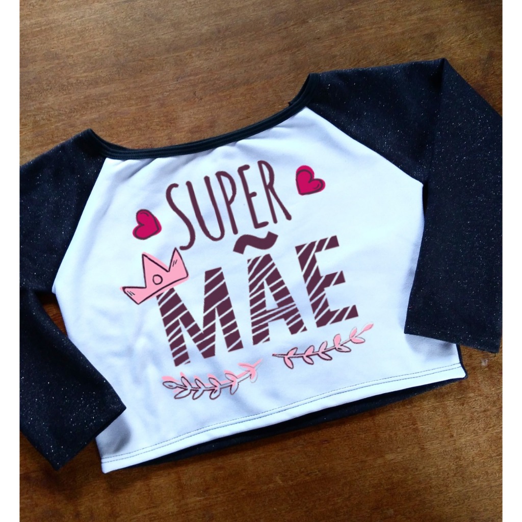 Cropped Super Mãe - Moletom Feminino