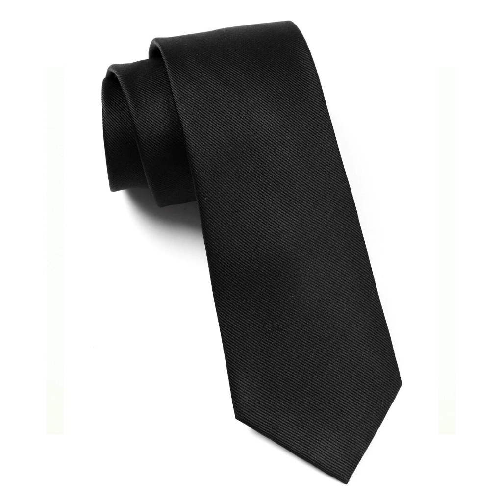 Gravata Social Slim Luxo Preta - Envio Imediato - Fashion Accessories