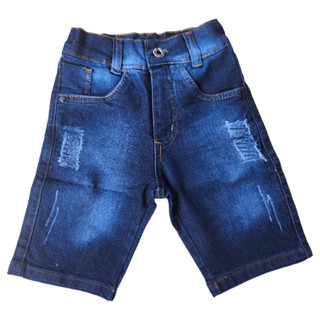 Bermuda Jeans Infantil Menino Regulagem 1 a 8 anos Masculina