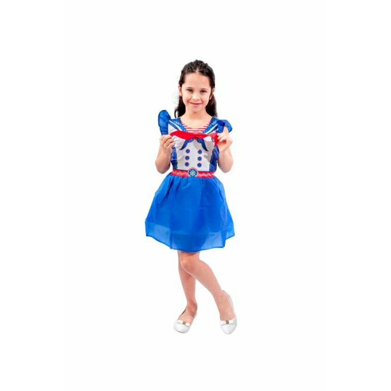 Fantasia Infantil Profissão Marinheira Menina Festa Carnaval Halloween Profissões