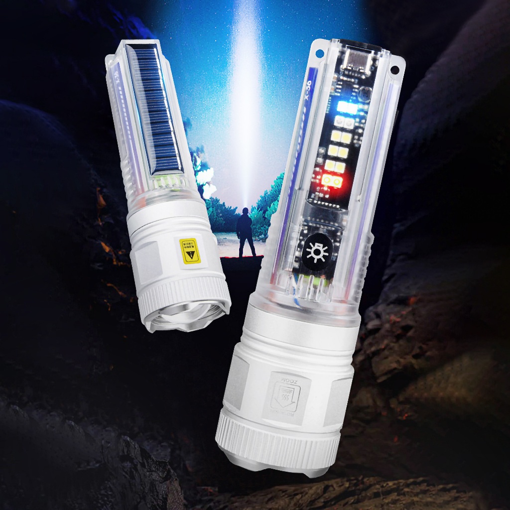 Lanterna LED Ultra Brilhante Multifuncional Zoom de Longo Alcance - A362