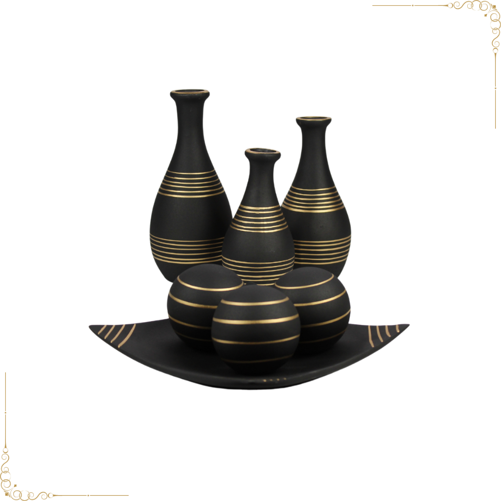 Kit 7 Vasos Decorativo Para Centro De Mesa Sala Quarto Aparador Luxo Oferta em Oferta na Shopee