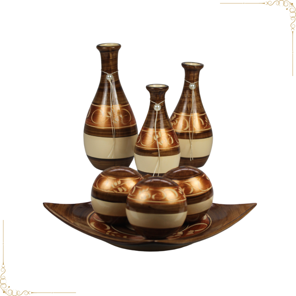 Vasinhos Em Ceramica Moderno E Artesanal Brilhante P/ Nicho Sala Mesa Estante Tendencia
