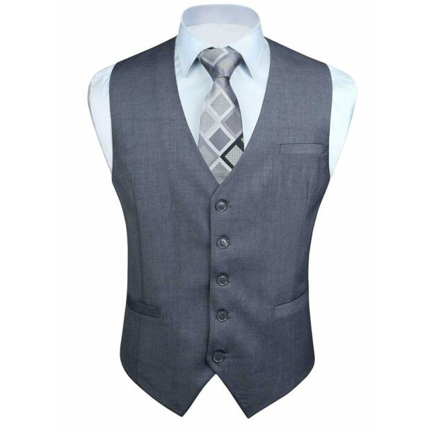 Colete Social Slim Cinza Premium de Luxo Pronta Entrega - Men Clothes