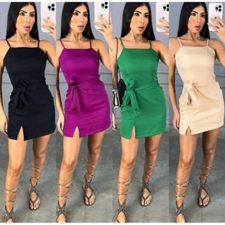 feminina vestido combina elegância em alfaiataria / cintos / zíper  / verão /3030