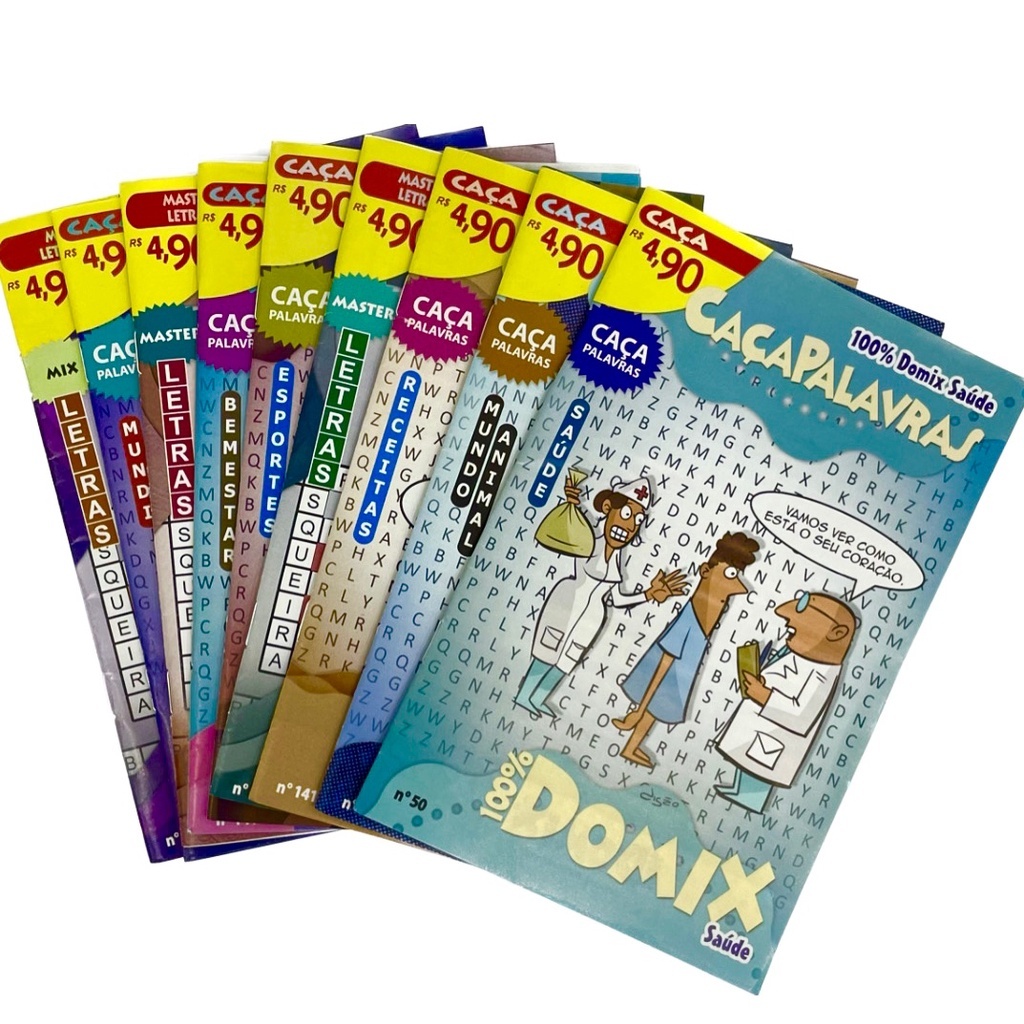 KIT 10 CAÇAS PALAVRAS DOMIX