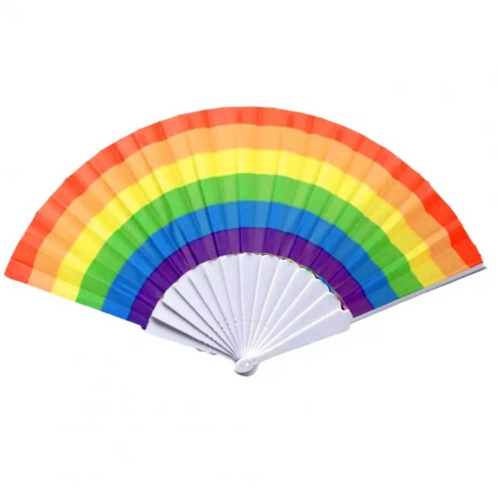 Leque Arco-Íris em Oferta na Shopee