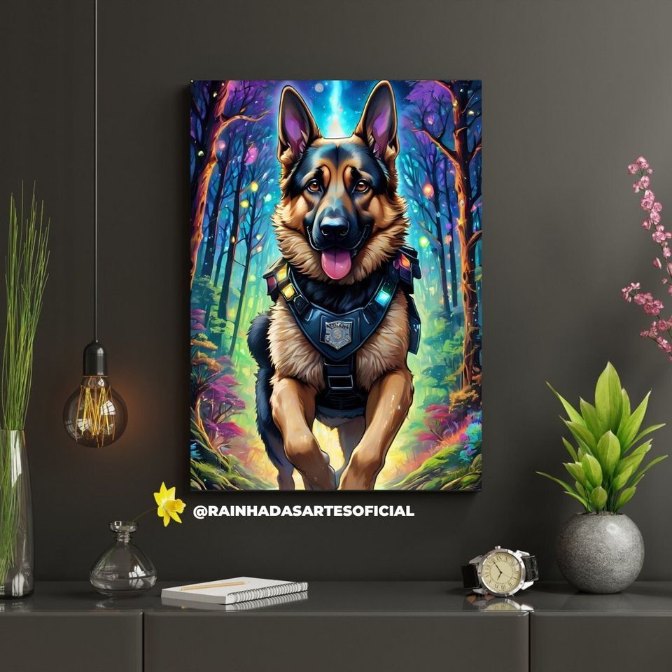Quadro Personalizado Animal Cachorro PASTOR ALEMÃO