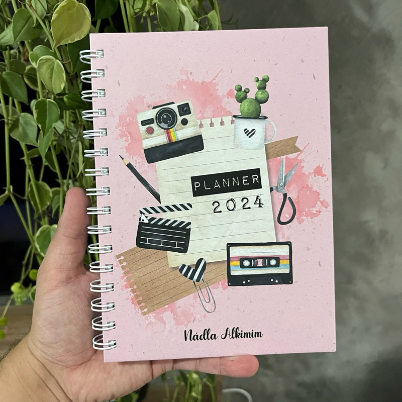 Planner 2026 Permanente personalizado permanente com nome na capa A5 Feminino Presente