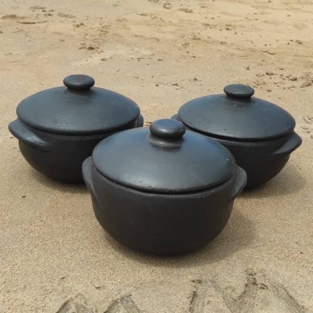 JÁ CURADAS - Jogo de Panela de Barro Capixaba 3 Unidades em Oferta na Shopee