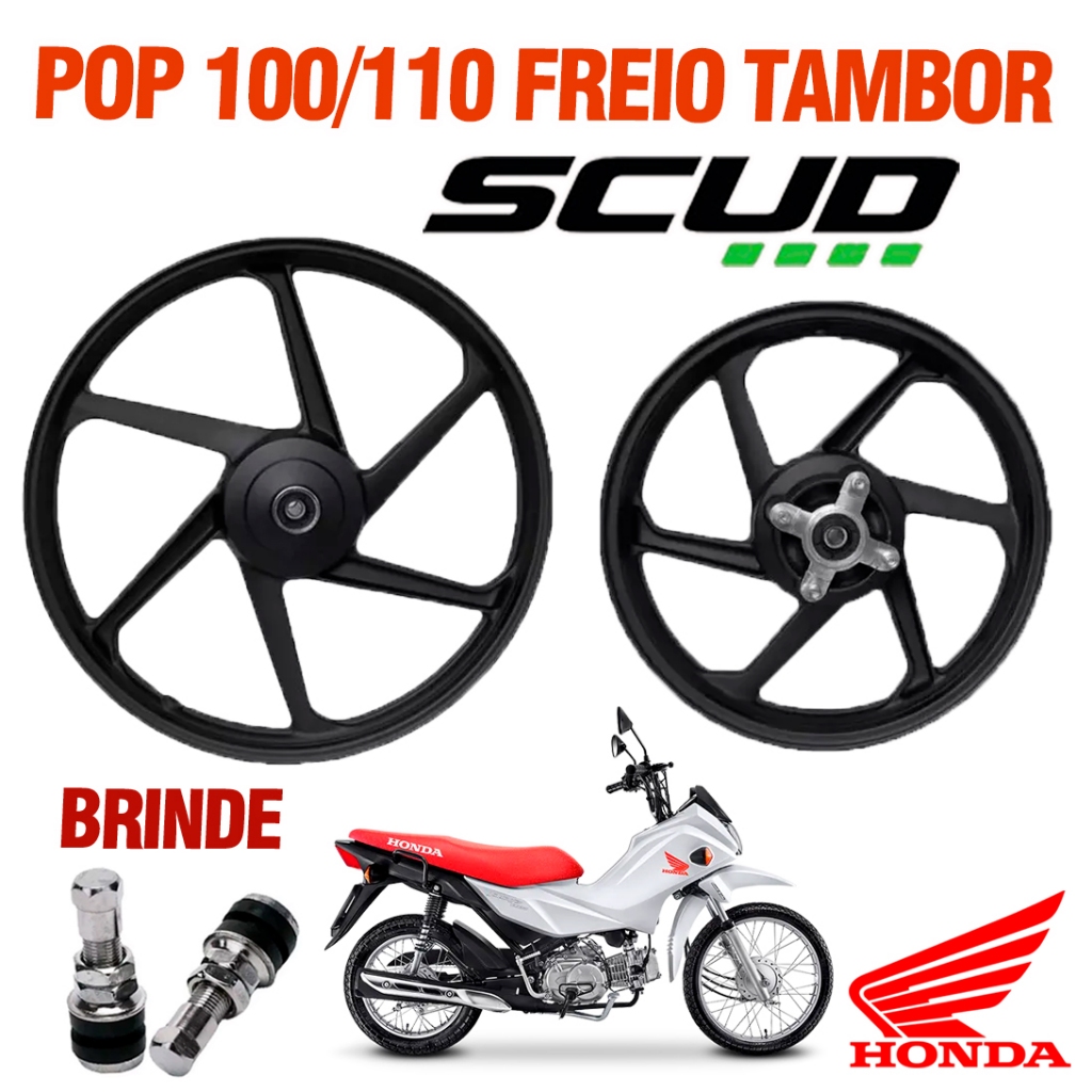 RODA LIGA LEVE SCUD COMPLETA   POP 100/110 6 PONTAS em Oferta na Shopee