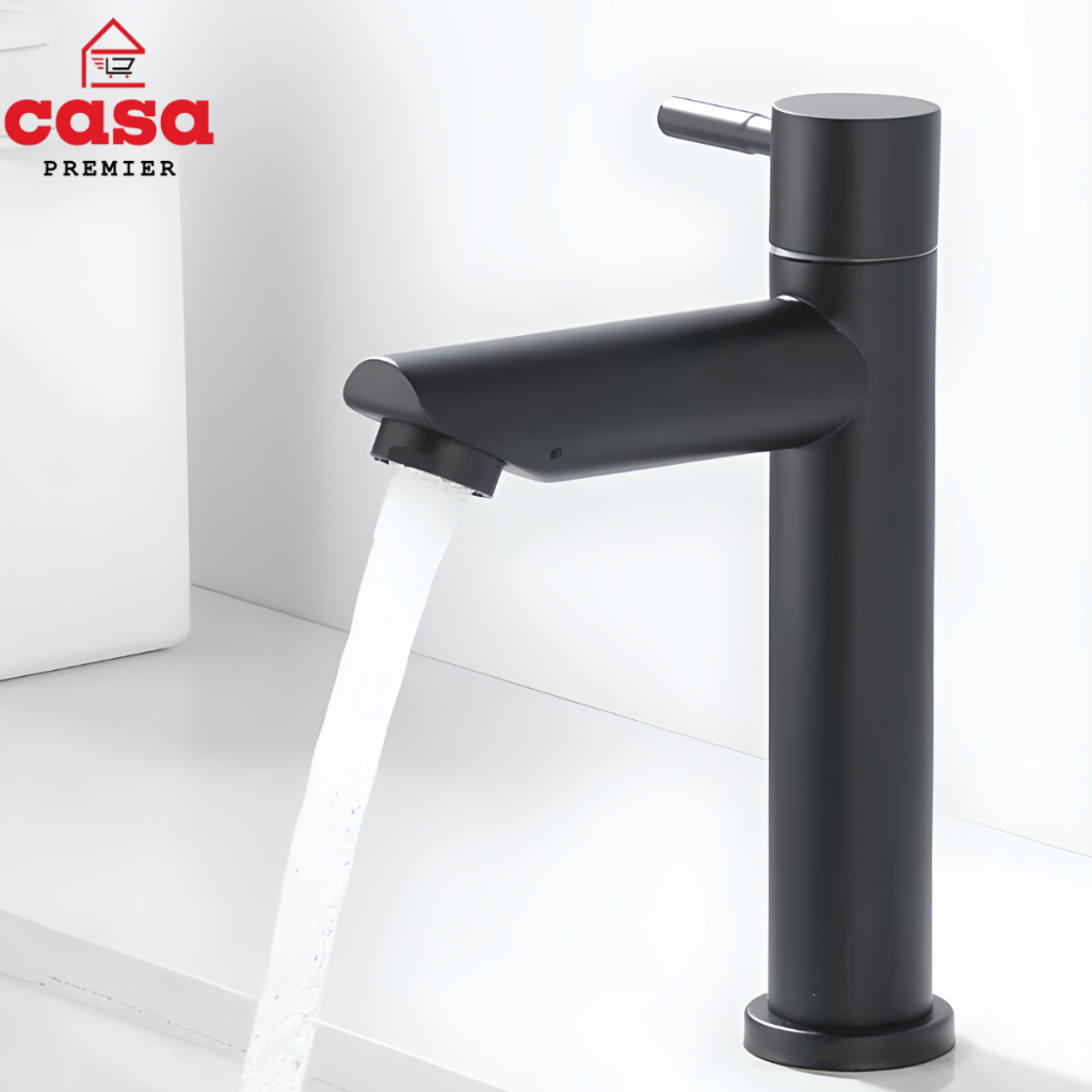 Torneira Monocomando Redonda Preta Metal Banheiro Bancada Lavatório Gourmet Luxo Somente Água Fria em Oferta na Shopee