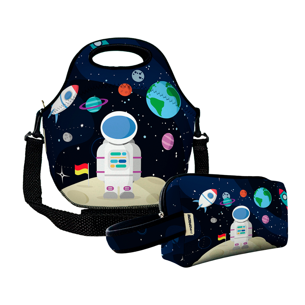 Lancheira Menino E Nécessaire Astronauta Direto Da Fábrica em Oferta na Shopee