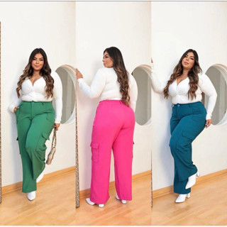 CALÇA CARGO PLUS SIZE, tamanho grande,moda blogueiro