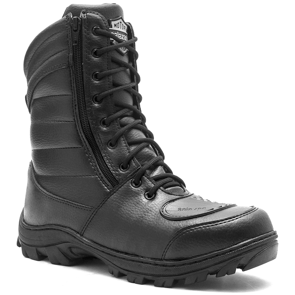 Bota Motociclista Militar Com Zíper Salazari 707 em Oferta na Shopee