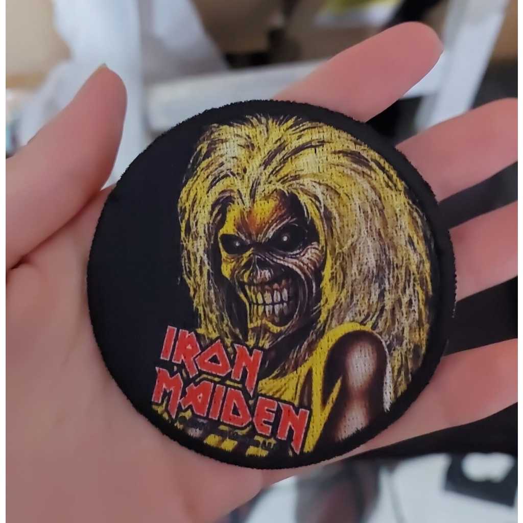 patch bordado iron maiden ou megadeth eddie munson stranger thisgs