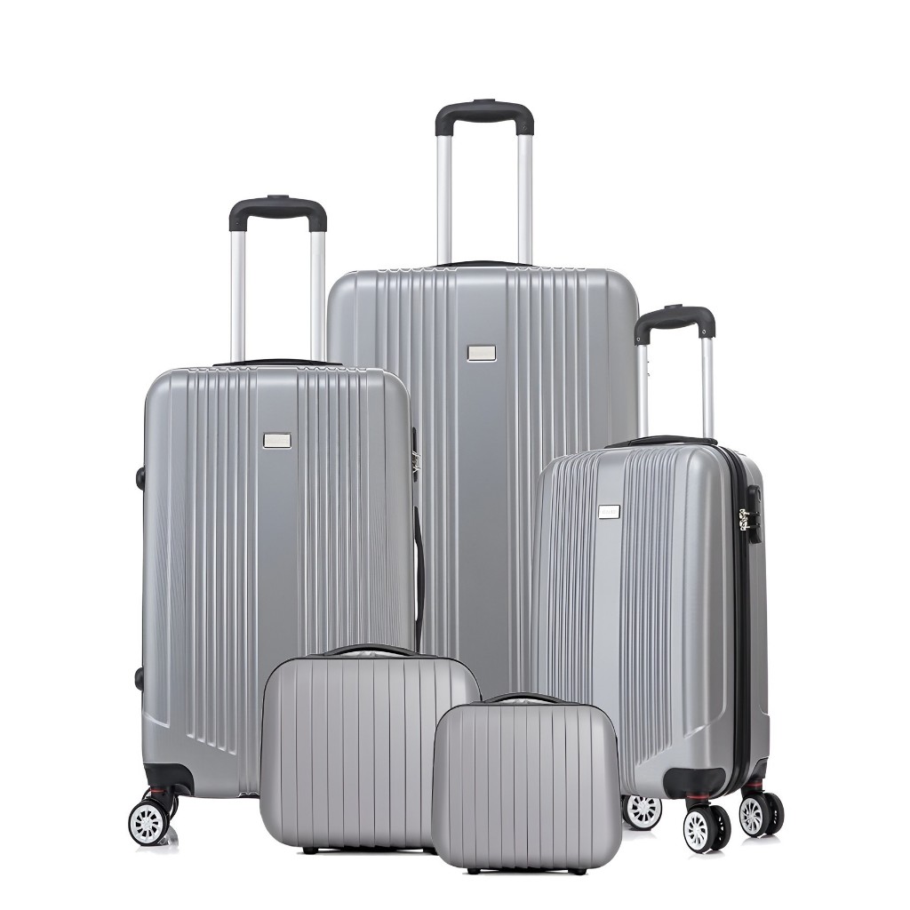 Conjunto 3 Malas De Bordo Viagem e 2 Frasqueira Nacional Internacional Com 4 Rodas Duplas ...