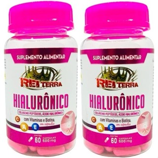 Kit 2 Ácido Hialurônico 500mg 120 Cápsulas - Rei Terra