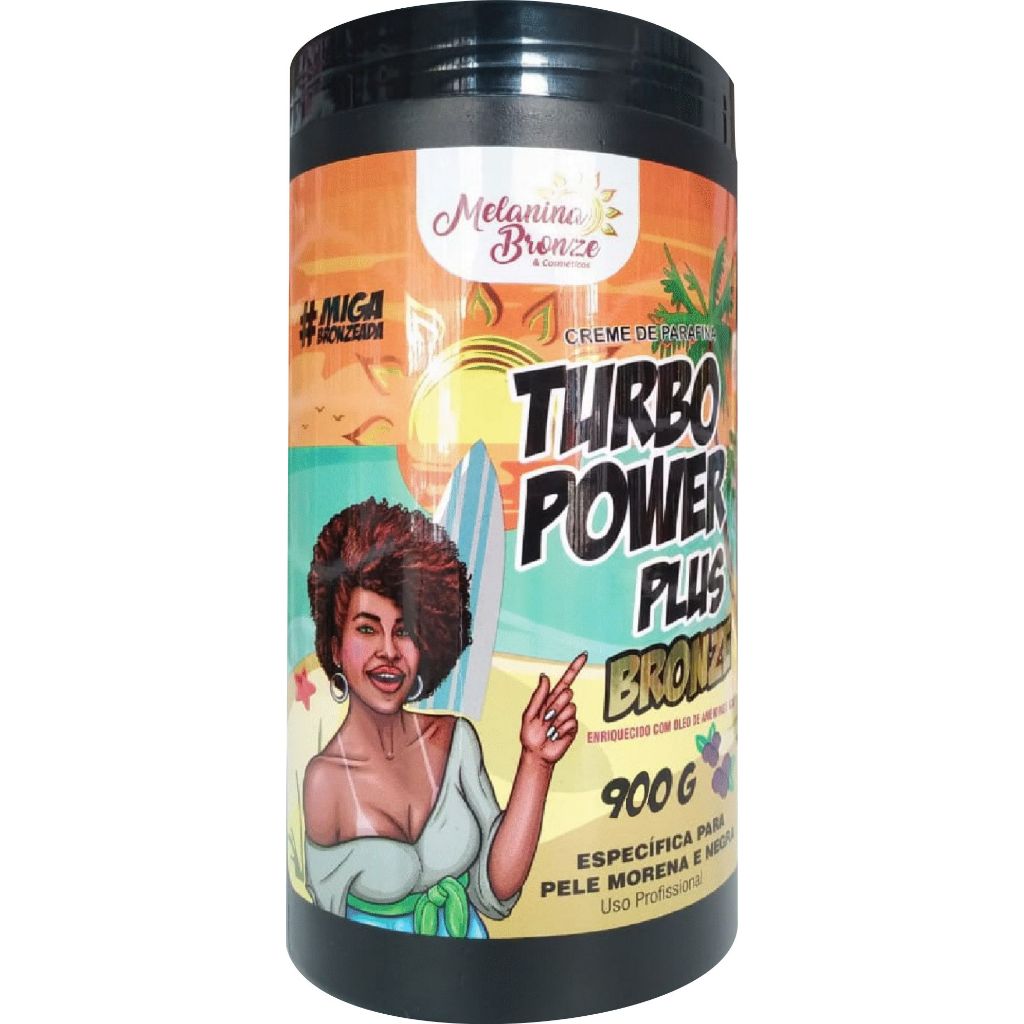Parafina Turbo Power Plus Pele Morena 900 Gr Melanina Bronze em Oferta na Shopee