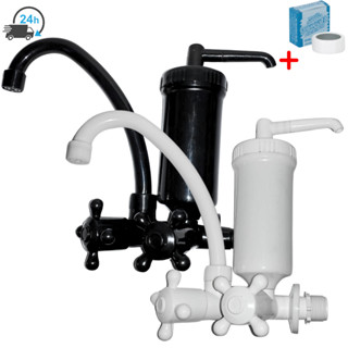 Torneira Com Filtro Para Cozinha Parede Bica Movel Abs Resistente