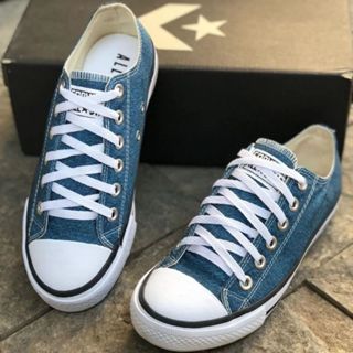 Tênis Star Feminino Casual Cano Baixo Azul Marinho Jeans Chuck Taylor