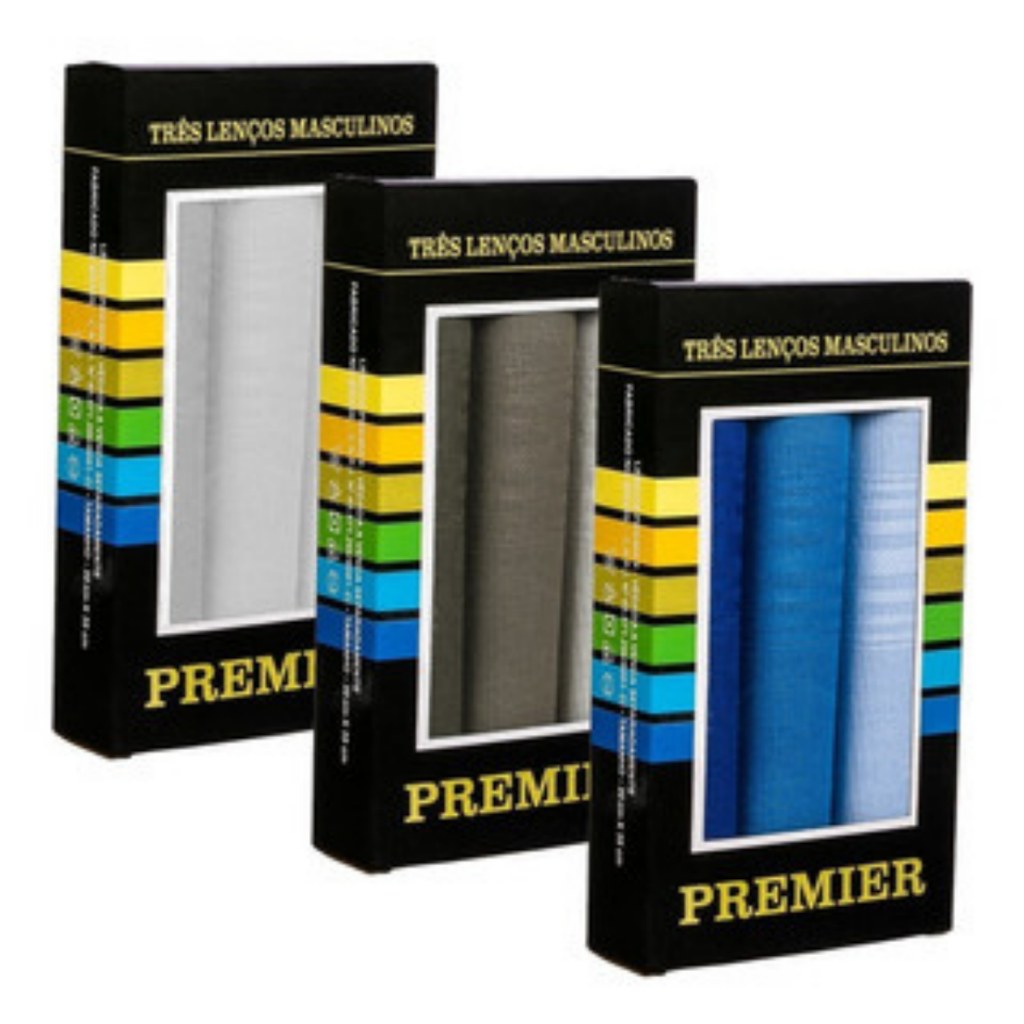 Caixa de Lenços Masculinos Premium De Bolso Ou Terno Marca Presidente Premier 39cm x 39 cm com 3 unidades em Oferta na Shopee