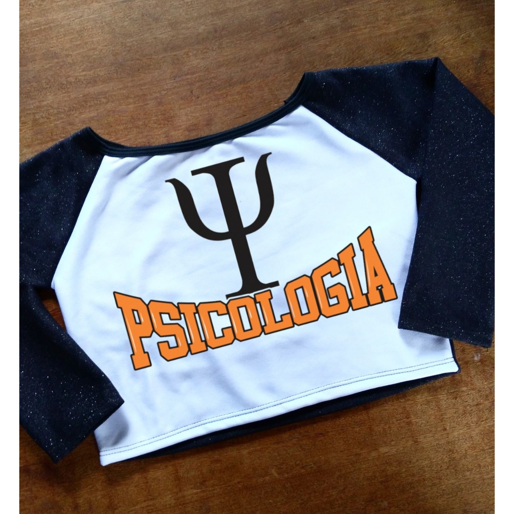 Cropped de Psicologia com Símbolo - Moletom Feminino