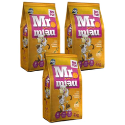 Areia Sanitária Mr Miau Alfapet Para Gatos 12 kg (3 pacotes lacrados de 4 kg/cada)