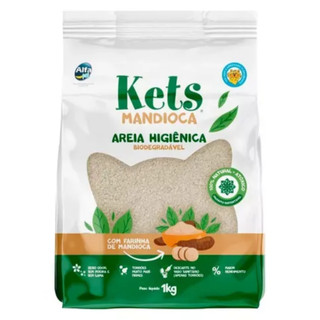 Areia Higiênica Biodegradável Kets Mandioca para Gatos 1 kg em Oferta na Shopee