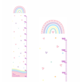 Regua de Crescimento Arco Iris para Decoração Infantil Adesivo de Parede 25x120cm em Oferta na Shopee