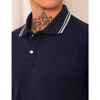 Camisa Gola Polo Lista Mascuino Malha Piquet