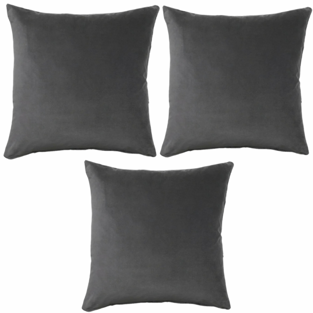 Kit 03 Almofada Cheia Capa Zíper Extra Grande 70x70 Sofá Retrátil Cama Poltrona Rede Balanço 3 peças