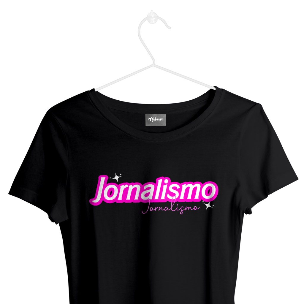 Babylook feminina de Viscolycra Jornalismo B I Camiseta feminina profissões I minha profissão B
