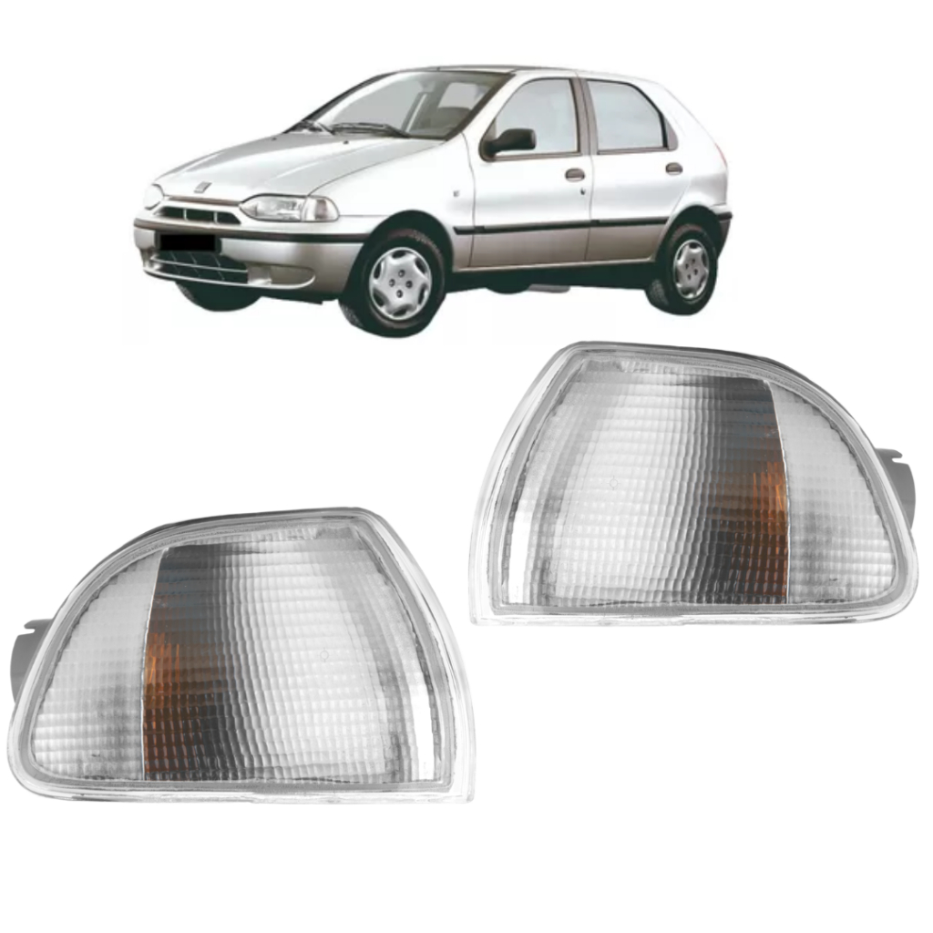Par Lanterna Dianteira Seta Fiat Palio G1 1995 1996 1997 1998 1999 Cristal Acrílica Promocao